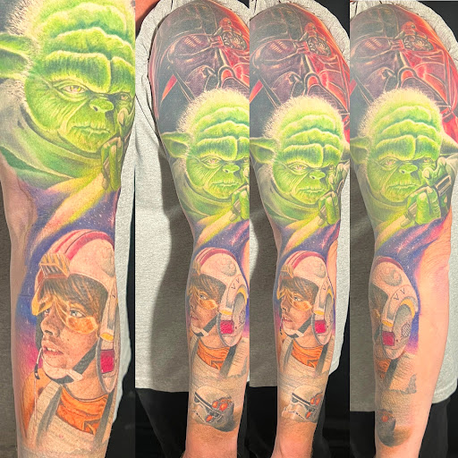 Find good leg tattoo ideas for your next unique tattoo in Wheeling at SPFX Tattoo