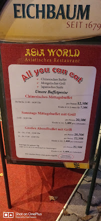 Asia World à Mainz menu
