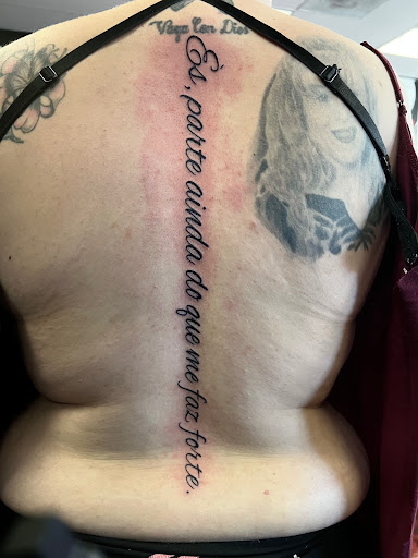 Explore sternum tattoo ideas for females, creative tattoo ideas in Silver City, available at Independent Ink Tattoo