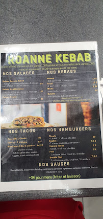 Menu du Roanne Kebab à Roanne