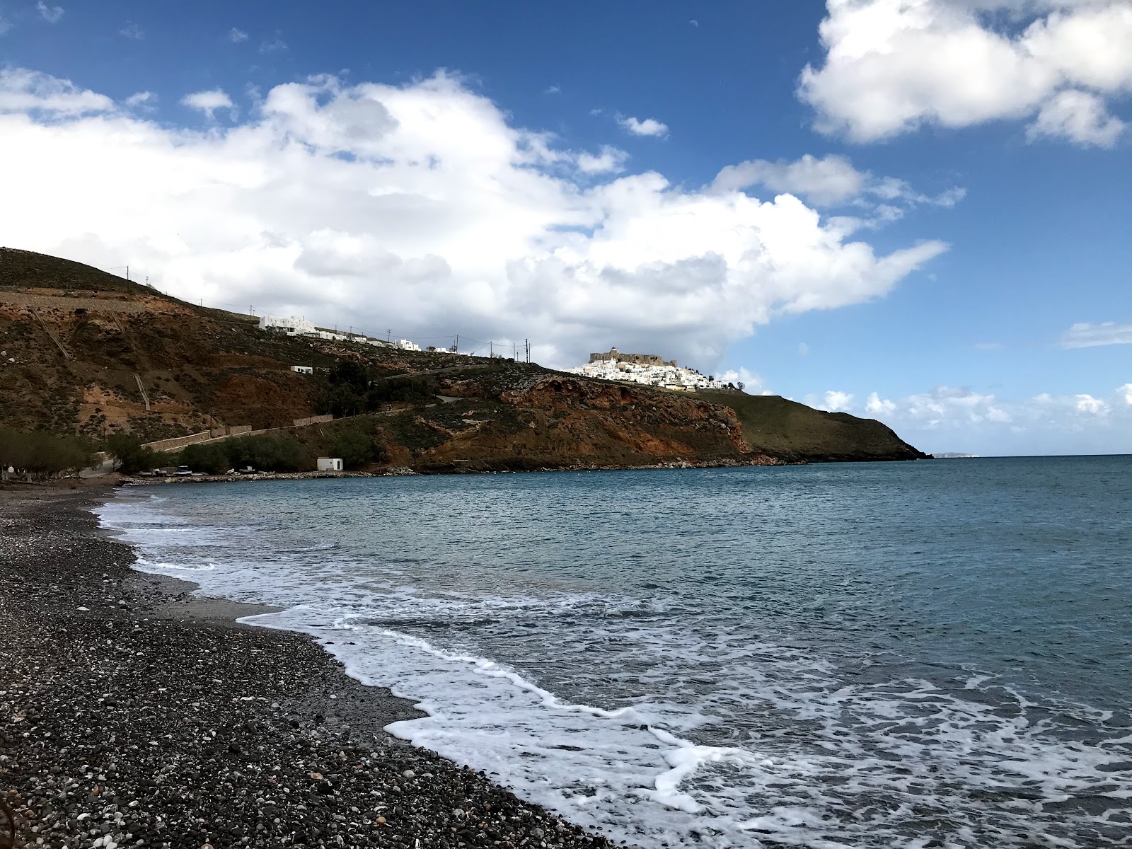 Photo of Livadia beach with turquoise pure water surface