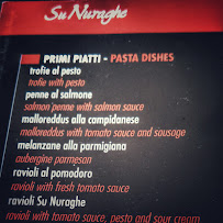 Su Nuraghe Bar Ristorante Pizzeria Gelateria à Pula menu