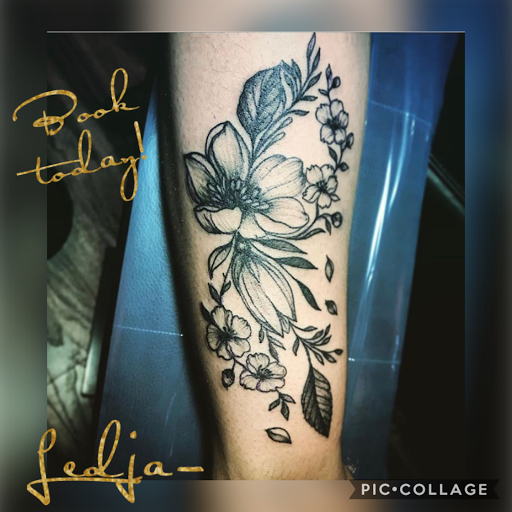 Explore neck and shoulder tattoo ideas, creative tattoo ideas in New York, available at Redink Tattoo Studio