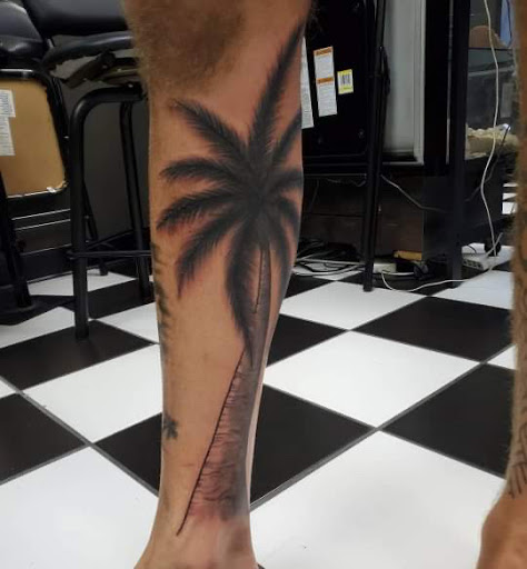 Explore patchwork tattoo ideas male, creative tattoo ideas in Jupiter, available at Moth And Moon Tattoo