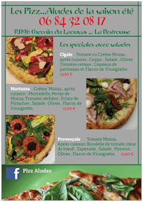 Carte du pizzaludes à La Destrousse
