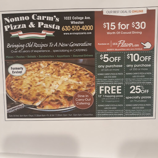 Restaurant «Evviva Pizzeria & Cafe», reviews and photos, 1022 College Ave, Wheaton, IL 60187, USA