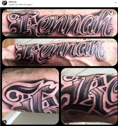 Explore let go and let god tattoo ideas, creative tattoo ideas in Concord, available at Capital City Tattoo LLC