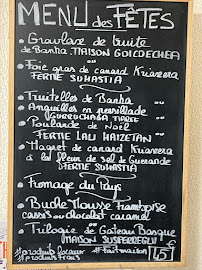 Carte du Bar Restaurant Etorri à Ascain