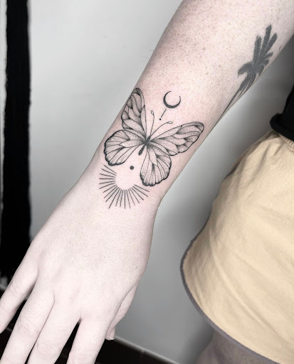 Find lunar moth tattoo ideas for your next unique tattoo in Delray Beach at Imaginarium ink