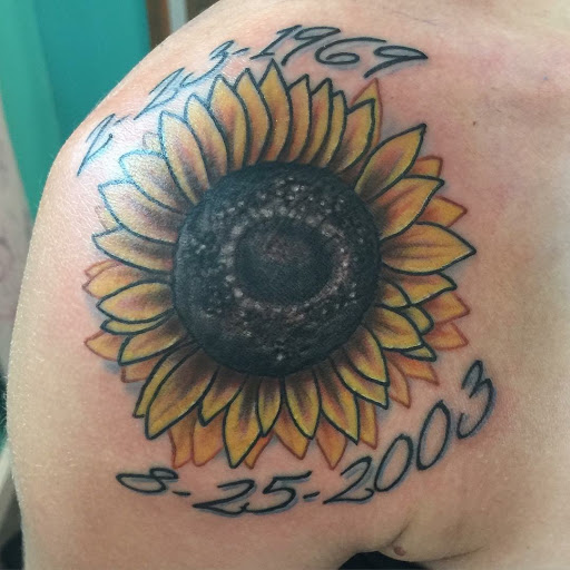 Explore honeysuckle tattoo ideas, creative tattoo ideas in Kansas City, available at Golden Stag Tattoo and Gallery