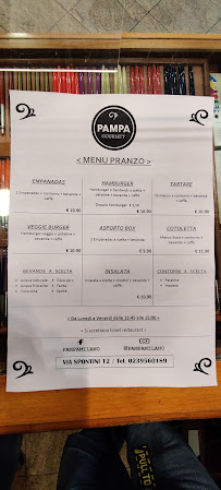 Restaurant argentin Pampa Gourmet à Milan (la carte)