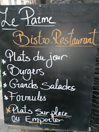 Carte du Le Parme, Bistro Restaurant à Paris