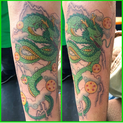 Explore dragonfly flower tattoo ideas, creative tattoo ideas in Wichita, available at Wichita Tattoo