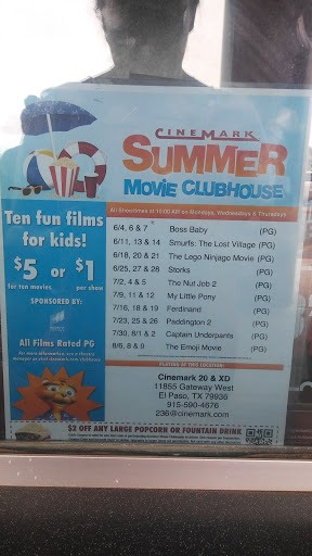 Movie Theater «Cinemark 20 and XD», reviews and photos, 11855 Gateway Blvd W, El Paso, TX 79936, USA