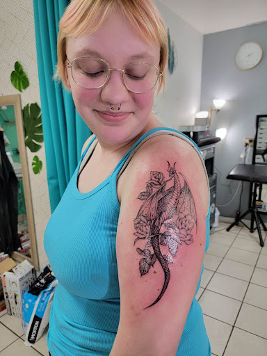 Explore shenron tattoo ideas, creative tattoo ideas in Nampa, available at Hippie Hoops and Holes