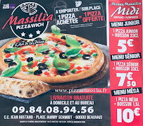 Menu du Massilia Pizz&Wich à Beauvais