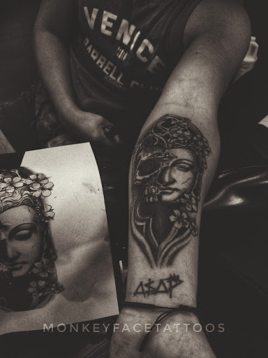 Explore death note tattoo ideas, creative tattoo ideas in Los Angeles, available at Monkey Face Tattoos