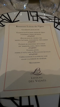 Loiseau des Vignes à Beaune menu