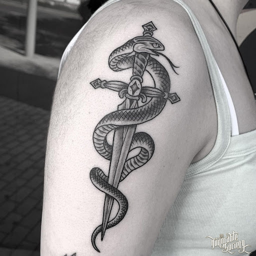 Explore sunrise tattoo ideas, creative tattoo ideas in West Hollywood, available at The Honorable Society Tattoo Shop