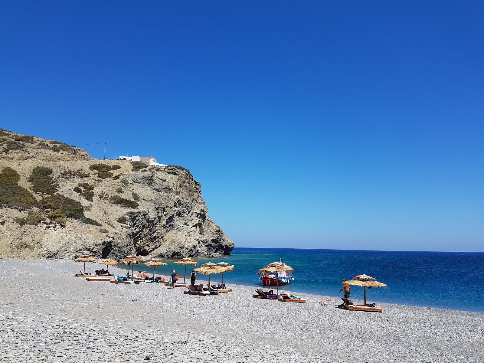 Foto van Paralia Agios Minas met hoog niveau van netheid