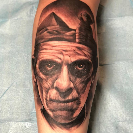 Explore sunflower tattoo idea, creative tattoo ideas in Saint Paul, available at Black Coffin Tattoo