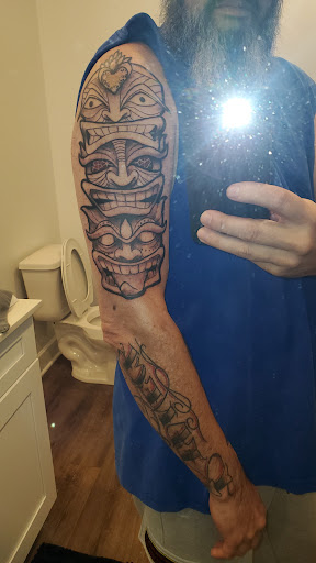 Explore half sleeve tattoo ideas for men, creative tattoo ideas in Brunswick, available at Brunswick Tattoo Company