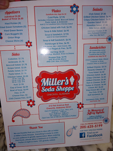 Restaurant «Miller Drug Ice Cream & Soda Shoppe», reviews and photos, 212 1st Ave E, Oneonta, AL 35121, USA