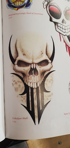 Explore behind neck tattoo ideas, creative tattoo ideas in Port Aransas, available at SHARK ATTACK TATTOO