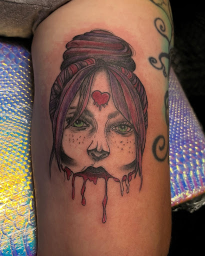 Explore family tattoo ideas for guys, creative tattoo ideas in Harrah, available at Gypsy Blood Body Art Studio