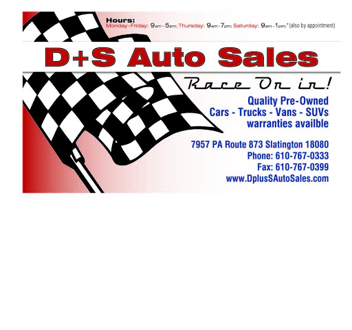 Used Car Dealer «D+S Auto Sales», reviews and photos, 7957 PA-873, Slatington, PA 18080, USA