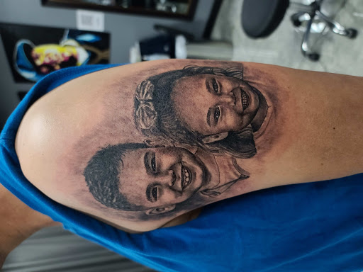 Explore tattoo on thigh ideas, creative tattoo ideas in Phoenix, available at Grand Avenue Tattoo & Piercings