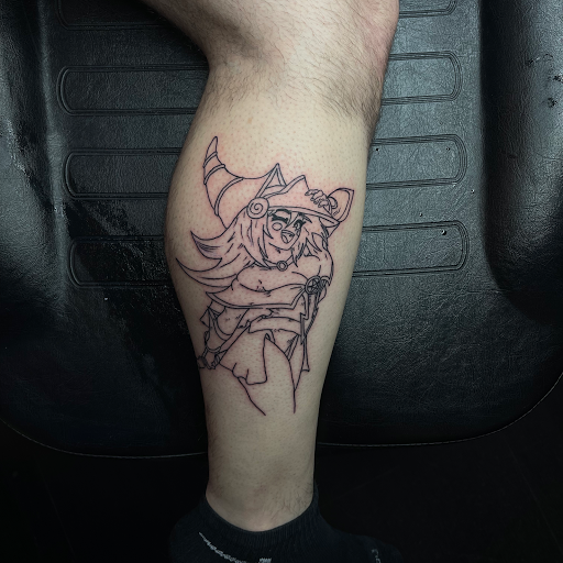 Explore head tattoo ideas for guys, creative tattoo ideas in Englishtown, available at Battlefront Tattoo Company