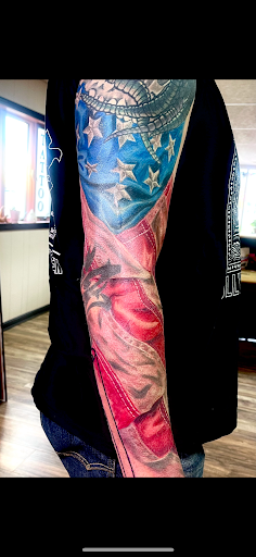 Explore trap house tattoo ideas, creative tattoo ideas in Clintonville, available at Honey Heart Tattoo