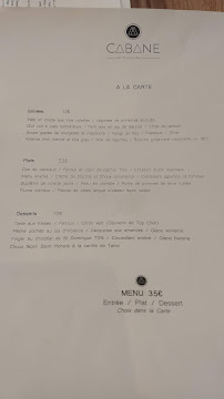 Restaurant français CABANE à Nanterre - menu / carte