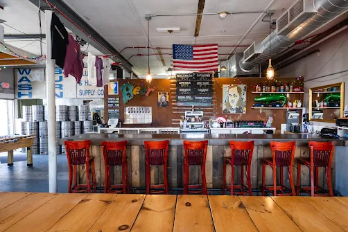 Craft beer at a brewery in Portsmouth New Hampshire