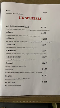 Restaurant de spécialités de la région de Naples Masaniello Cuopp’ à Concesio (la carte)