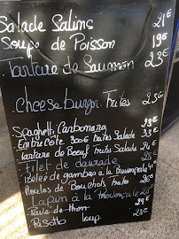 Plage des Salins à Saint-Tropez menu