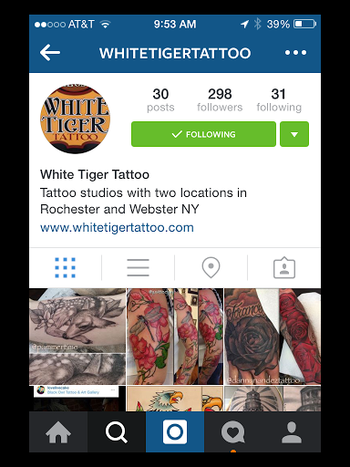 Tattoo Shop «White Tiger Tattoo», reviews and photos, 466 W Ridge Rd, Rochester, NY 14615, USA