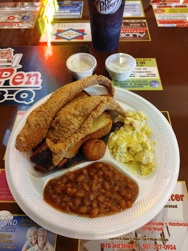 Barbecue Restaurant «Hog Pen Barbecue & Catering», reviews and photos, 800 Walnut St, Conway, AR 72032, USA