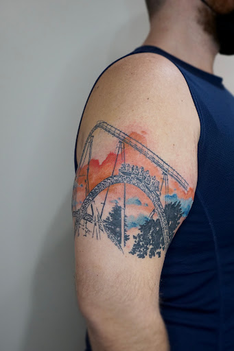 Explore 2 face tattoo ideas, creative tattoo ideas in Grand Rapids, available at Sparrows Nest Tattoo Studio