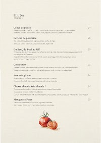 Menu du GYPSI MOTEL à Paris