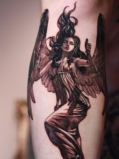 Explore hiking tattoo ideas, creative tattoo ideas in Montgomery, available at Flying Eye Tattoo Studio