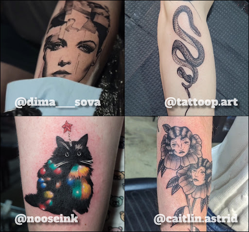 Explore inside ear tattoos ideas, creative tattoo ideas in Arlington, available at Lady Octopus Tattoos