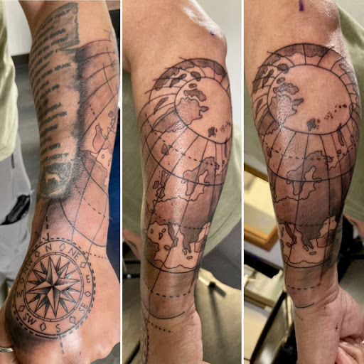 Explore family names tattoo ideas for guys, creative tattoo ideas in Logan, available at Abyss Tattooing