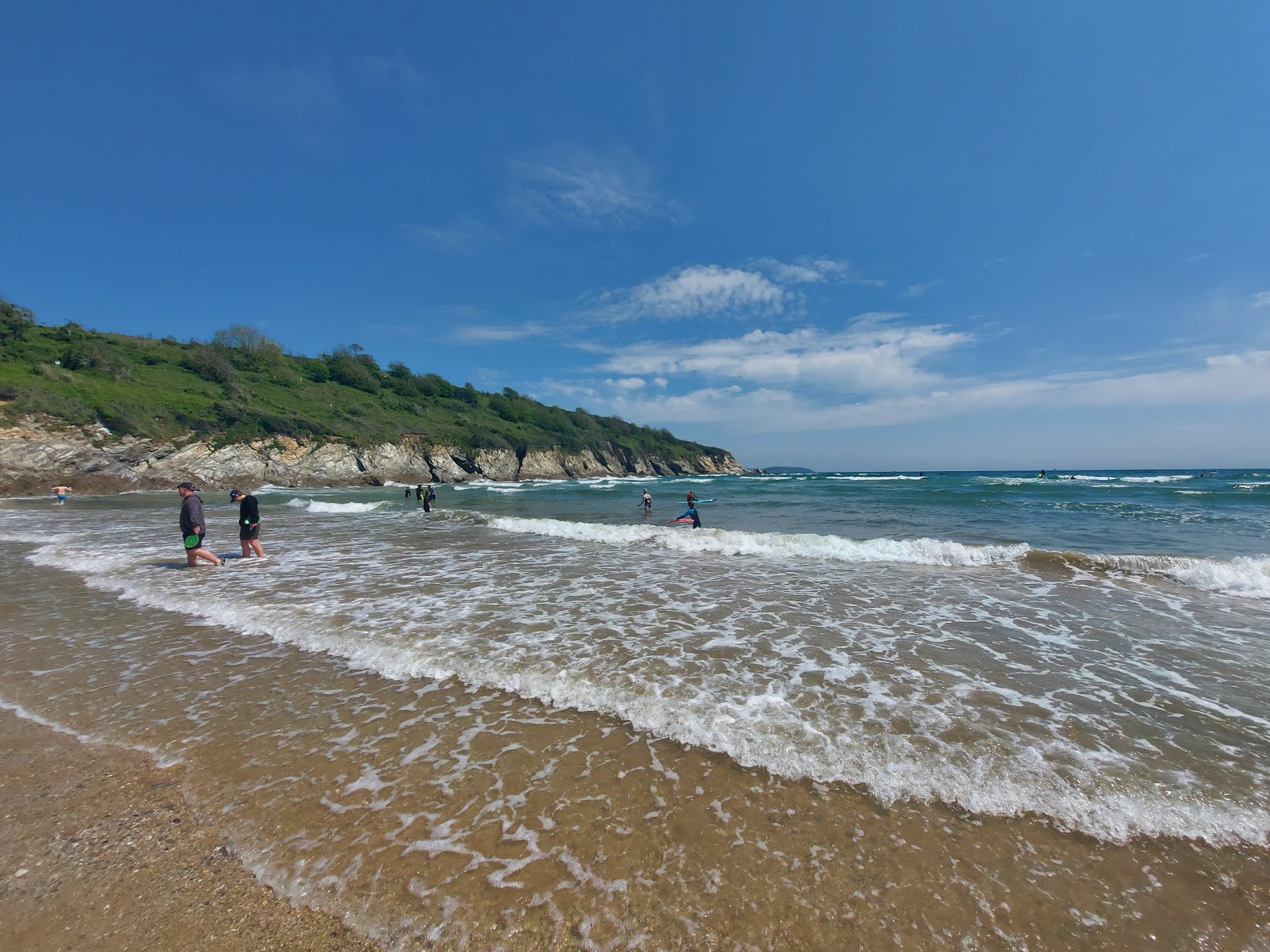 Photo of Maenporth beach with partly clean level of cleanliness