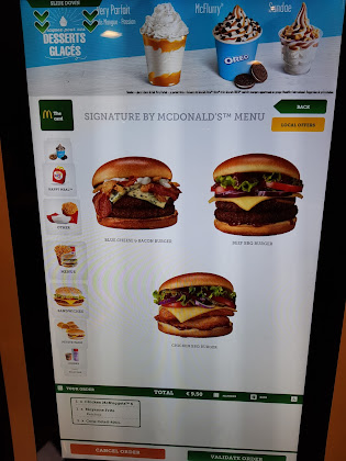 menu du restaurants McDonald's à Nîmes