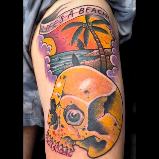 Explore vegas tattoo ideas, creative tattoo ideas in San Antonio, available at Wicked Ways Tattoos - Babcock