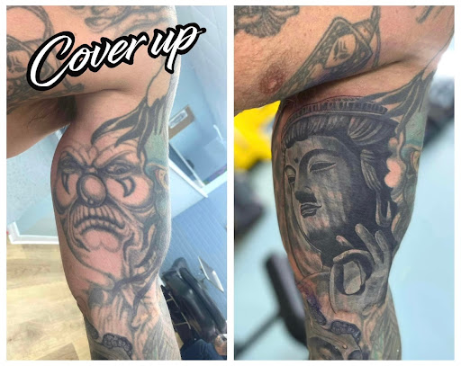 Explore woman arm tattoo ideas, creative tattoo ideas in Ocala, available at Beauty in a Canvas Tattoo and Art Gallery