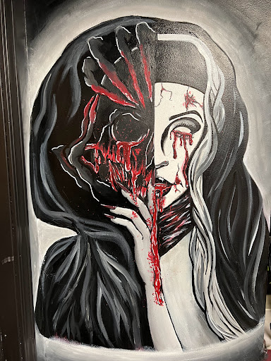 Explore solid black tattoo ideas, creative tattoo ideas in Clarksville, available at Dark Raine Tattoo