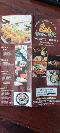 Green Wok à Rudolstadt menu